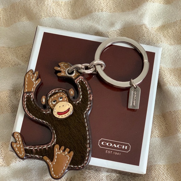 coach monkey keychain